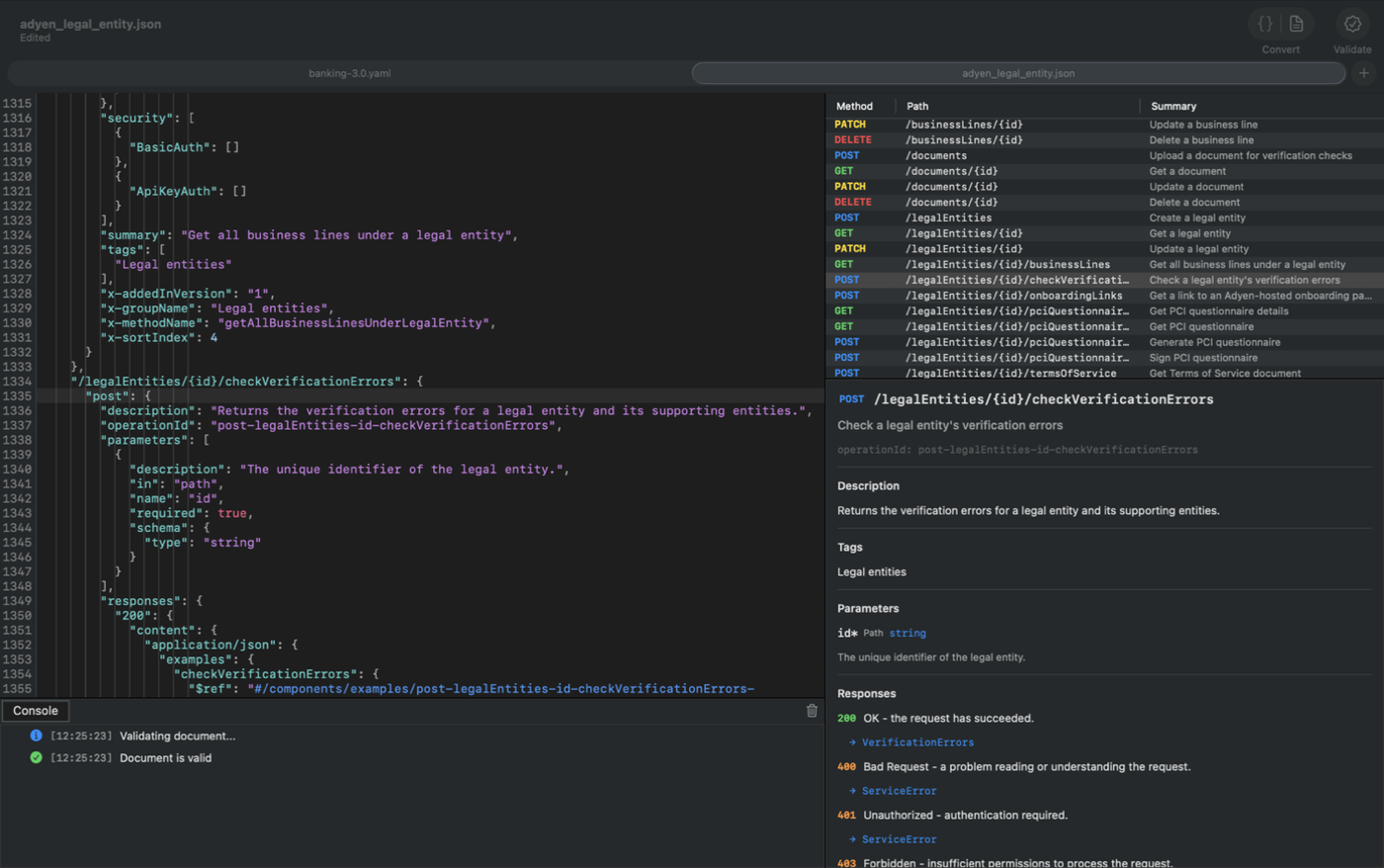 OhAPI Designer main interface